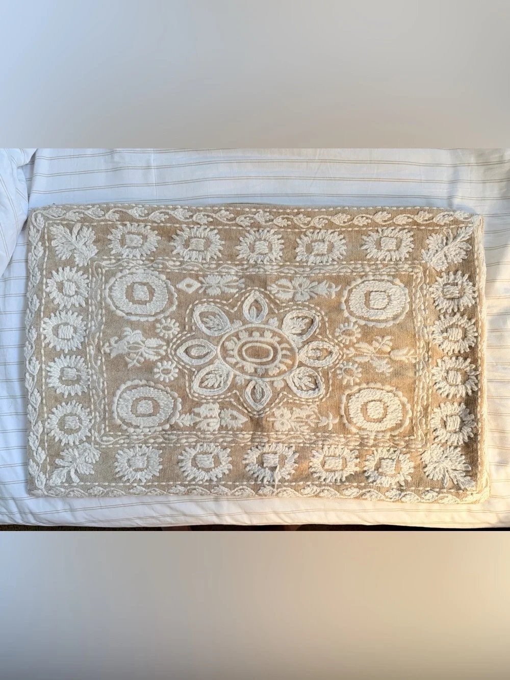 Pottery Barn - Lyla Embroidered Lumbar Pillow Cover
